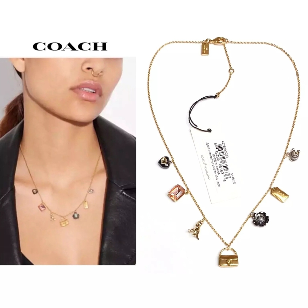 COACH Signature Tabby Charm Necklace